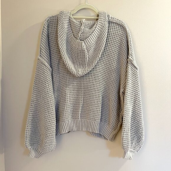 Miracle thick knit oversized sweater jacket with hood - Picture 3 of 10